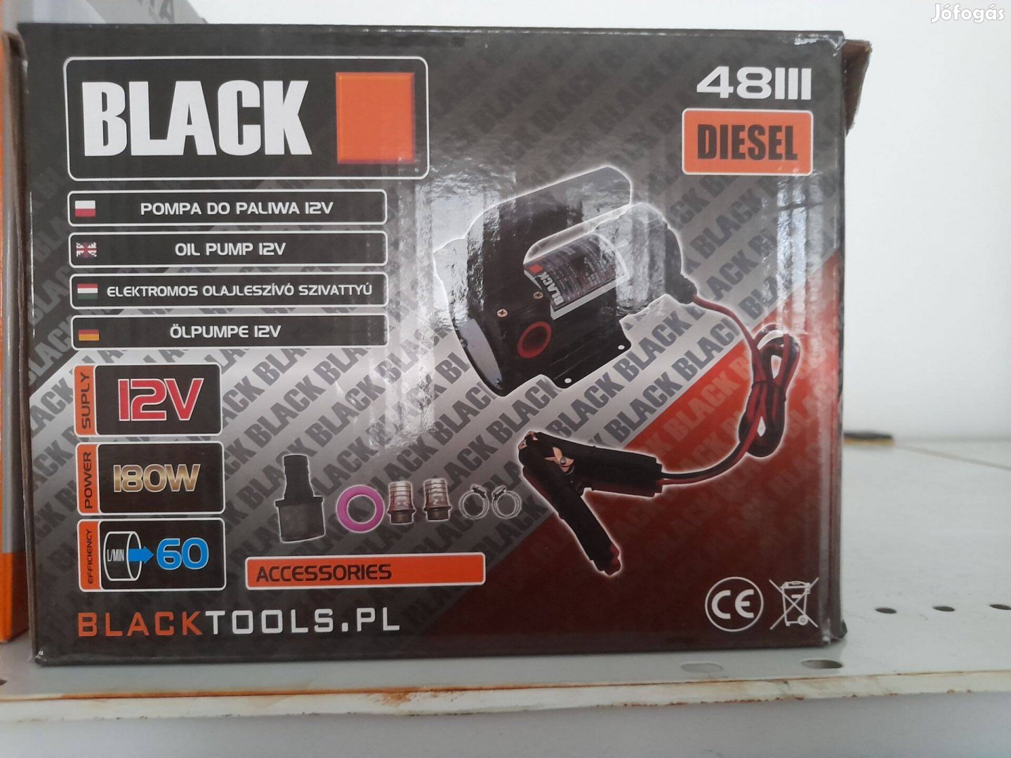 Új Black-tools üzemanyag szivattyú 12v, gázolaj szivattyú 12V