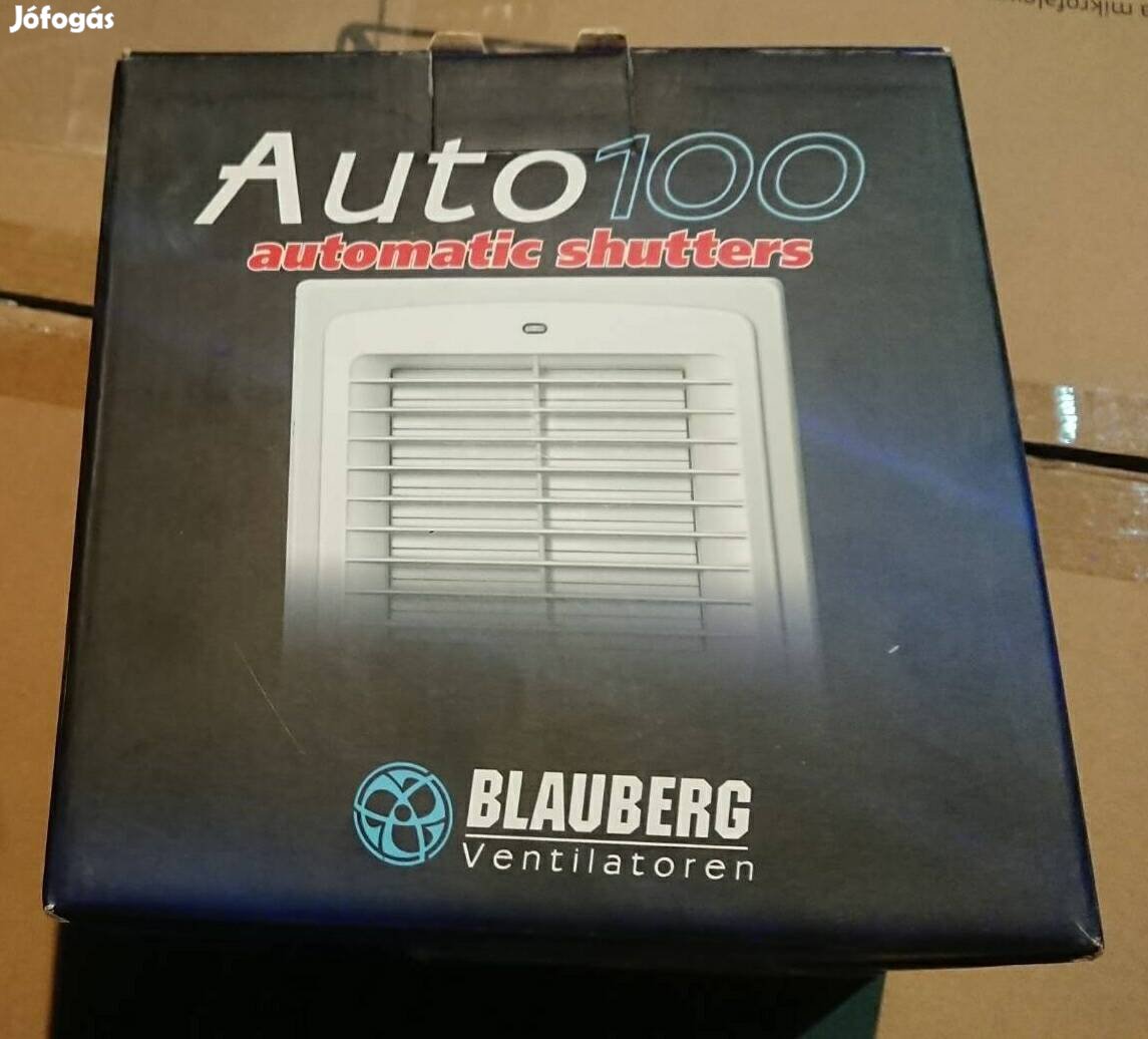 Új Blauberg Auto 100 Ventilátor automata zsaluval