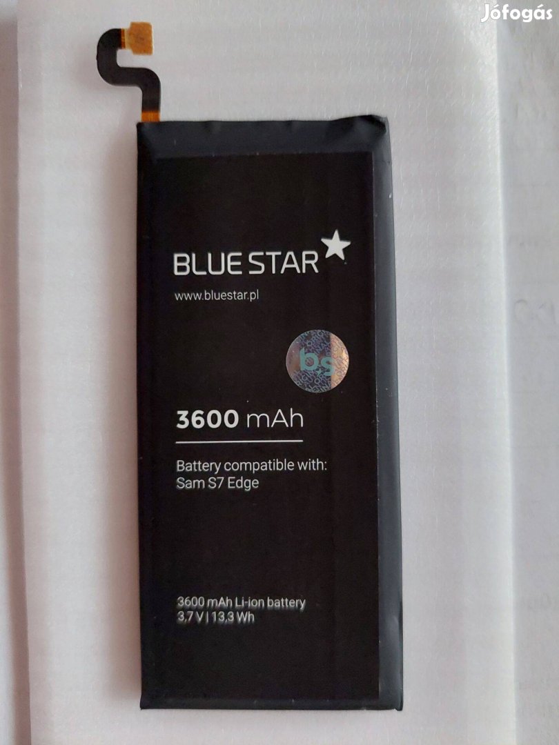 Új Blue Star Prémium 3600 mAh akkumulátor Samsung S7 Edge telefonba