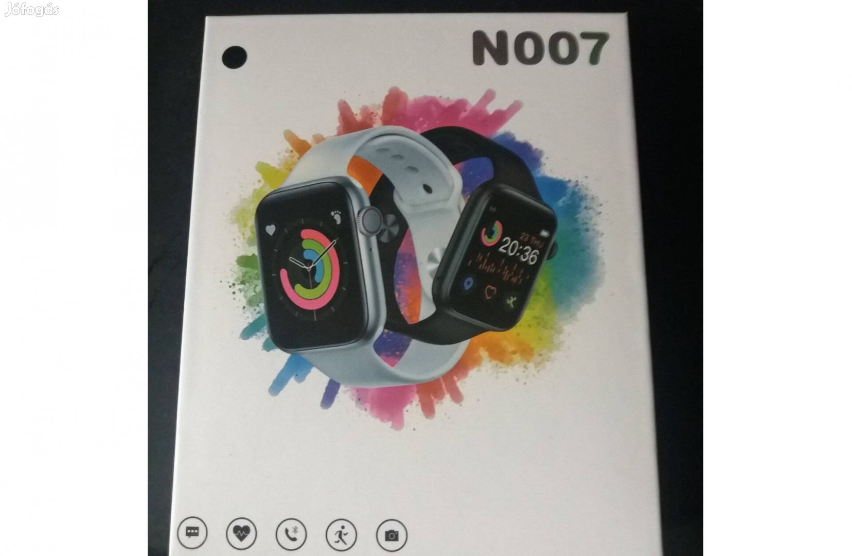 Új Bluetooth okosóra, 19 funkcióval / Érintőkijelzős Smartwatch (N007)