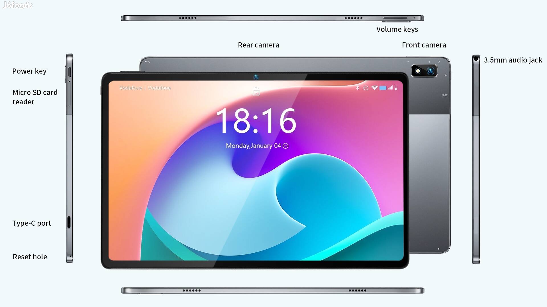 Új Bmax Maxpad i11 Plus 8GB 128GB Nvme 10,36" LED tablet