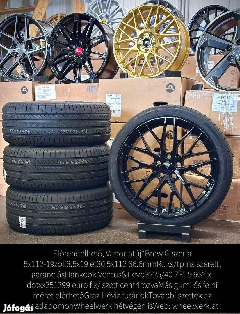Új Bmw G széria 19 zoll alufelnik új gumikkal