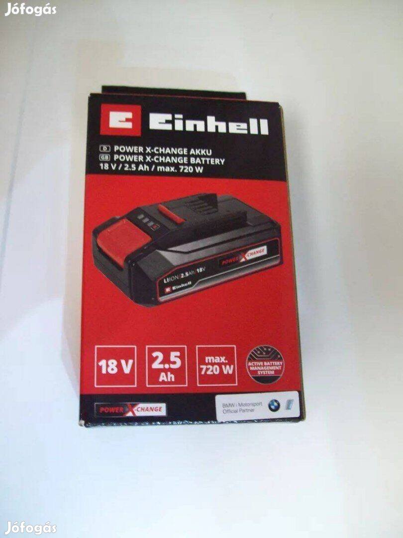 Új Bontatlan Einhell Power X-Change Akkumulátor 18V 2.5Ah