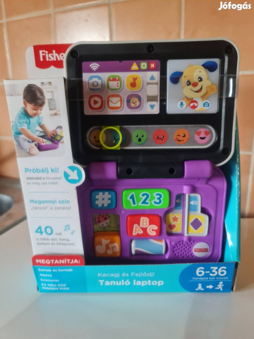 Új!Bontatlan Fisher price tanuló laptop,számítógép