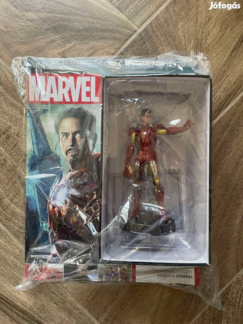 Új Bontatlan Marvel Vasember Iron Man Figura Bábu + Újság