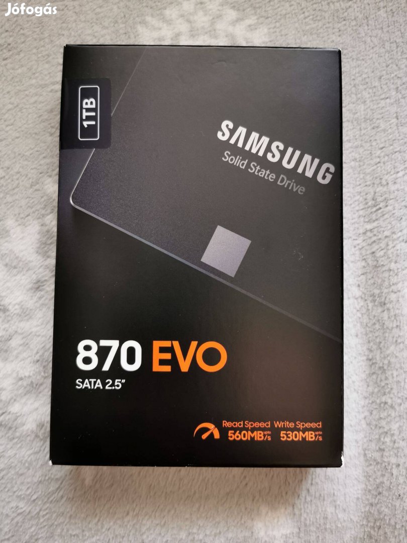 Új Bontatlan Samsung 870 Evo 1TB-os Sata SSD eladó