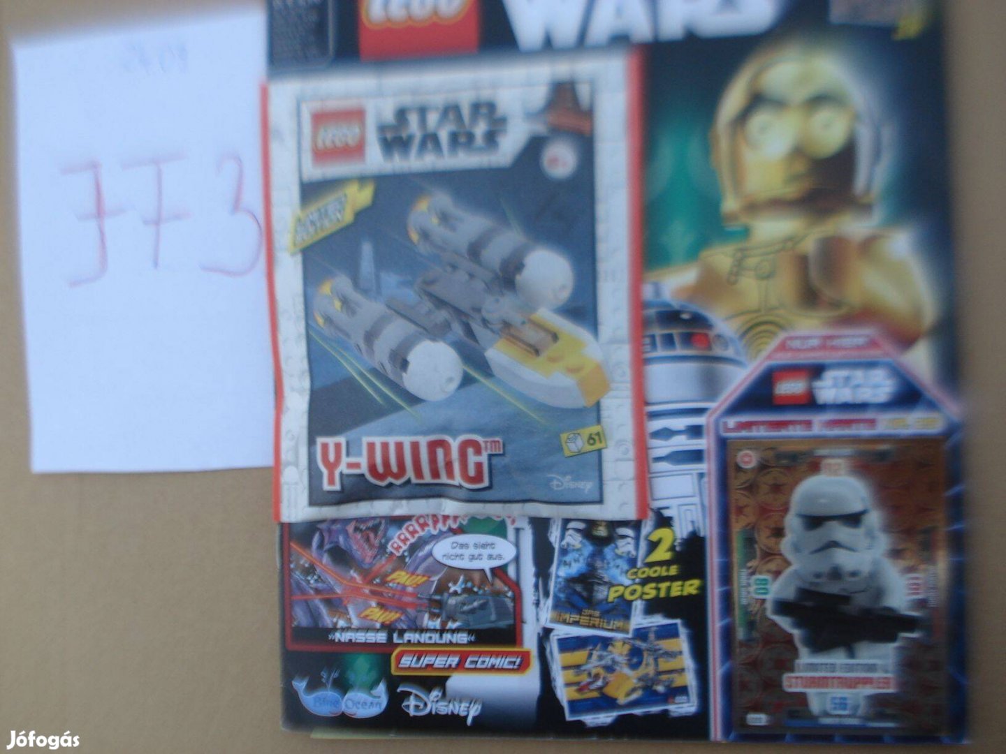 Új Bontatlan Star Wars LEGO Figura, Y-Wing + Újság+ Limit Kártya