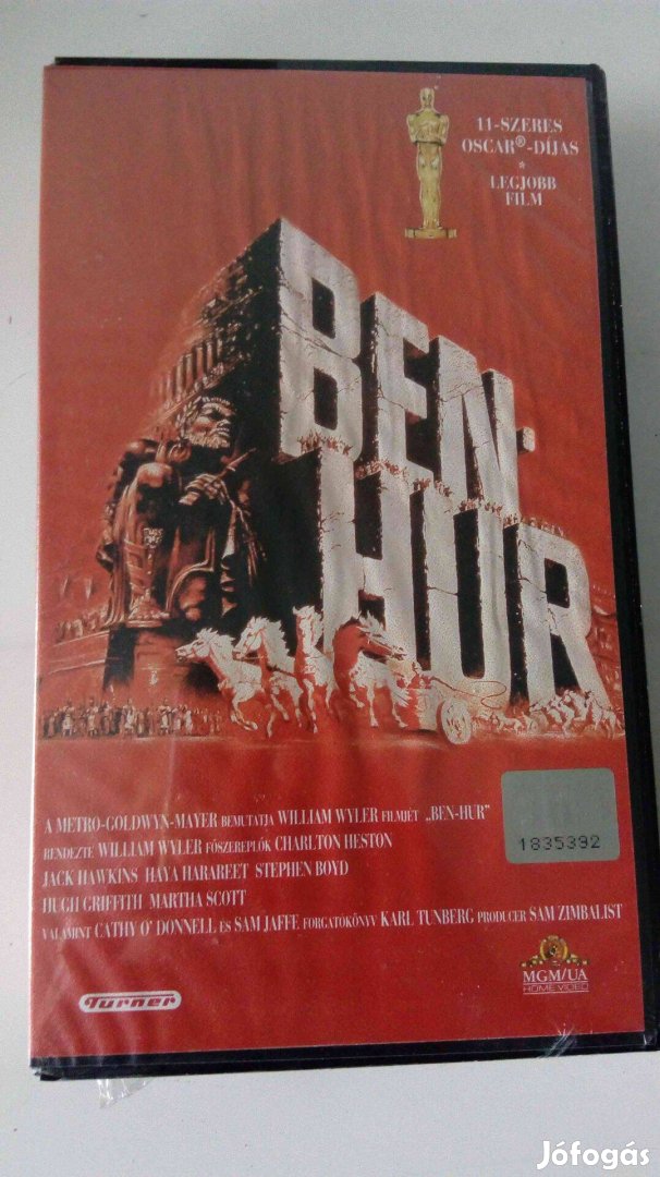 Új Bontatlan VHS Ben-Hur VHS Videokazetta Charlton Heston 1959