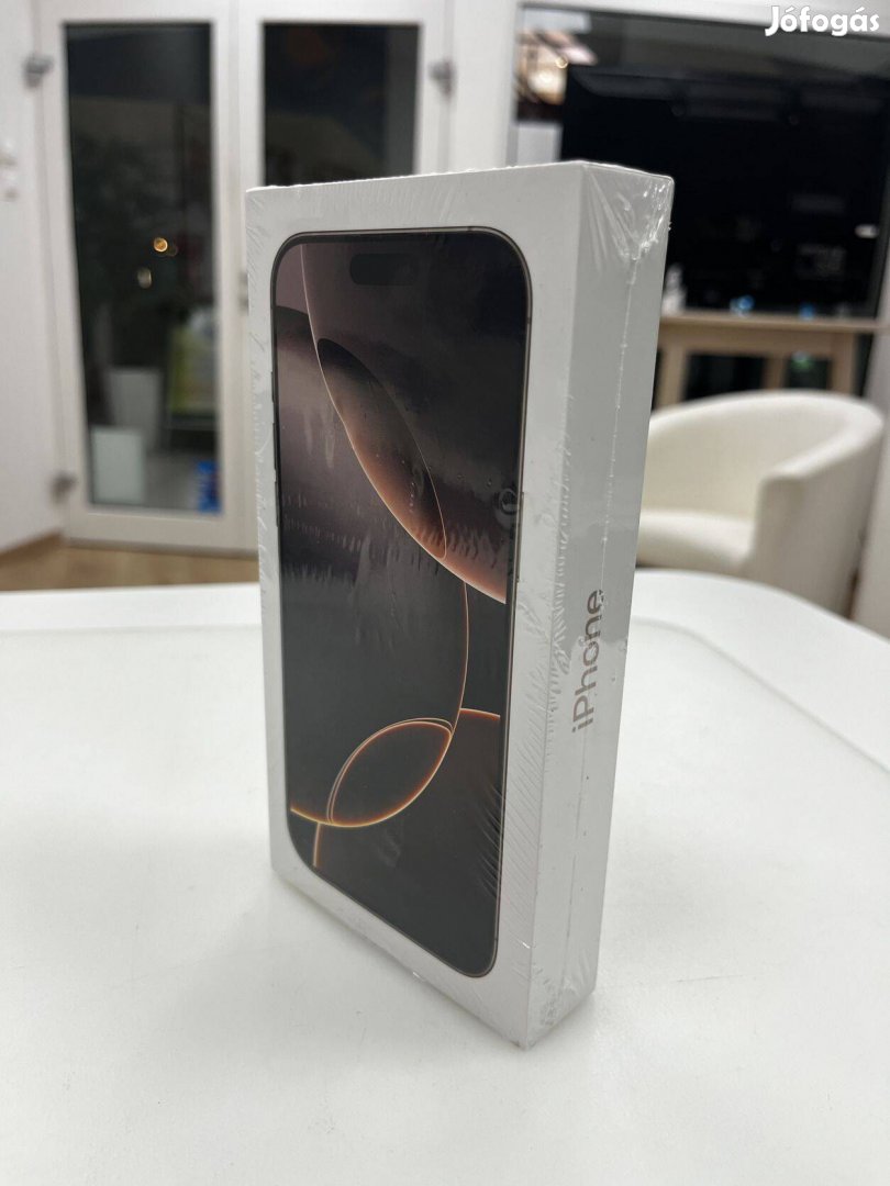 Új Bontatlan! iphone 16 Pro Max 256GB Desert Titanium 27%Áfás számla!