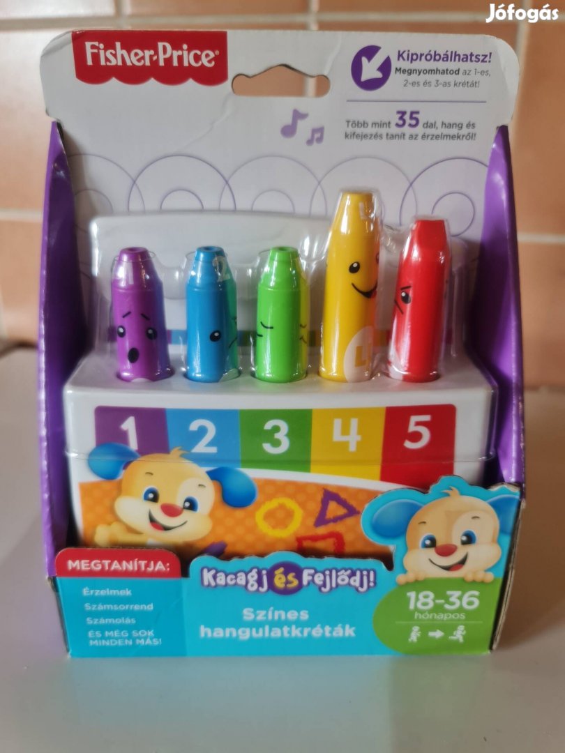 Új!Bontatlan fisher price tanuló hangulatkréták