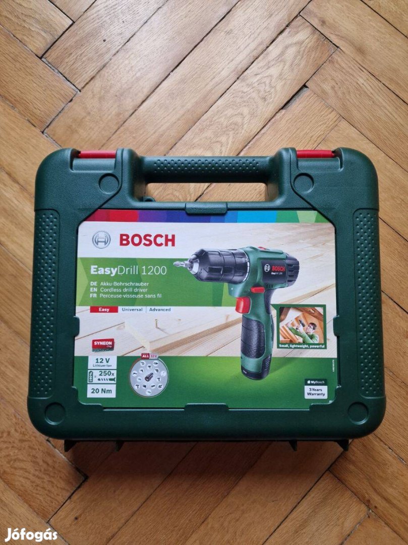 Új Bosch Easydrill 1200 12V akkus fúró, csavarozó