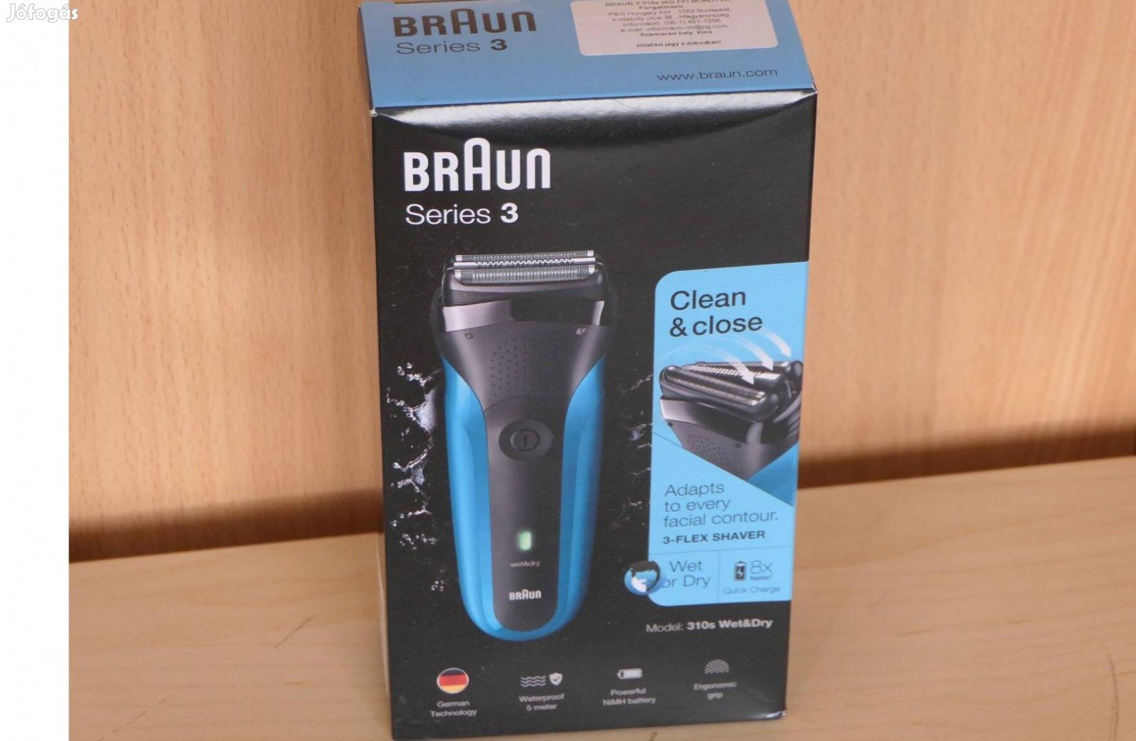 Új Braun 3 310s Wet & Dry férfi elektromos borotva soros vízálló