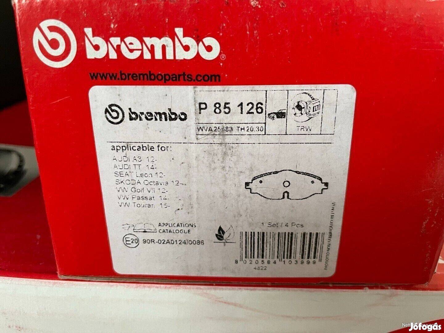 Új Brembo Fékbetét szett P 85 126