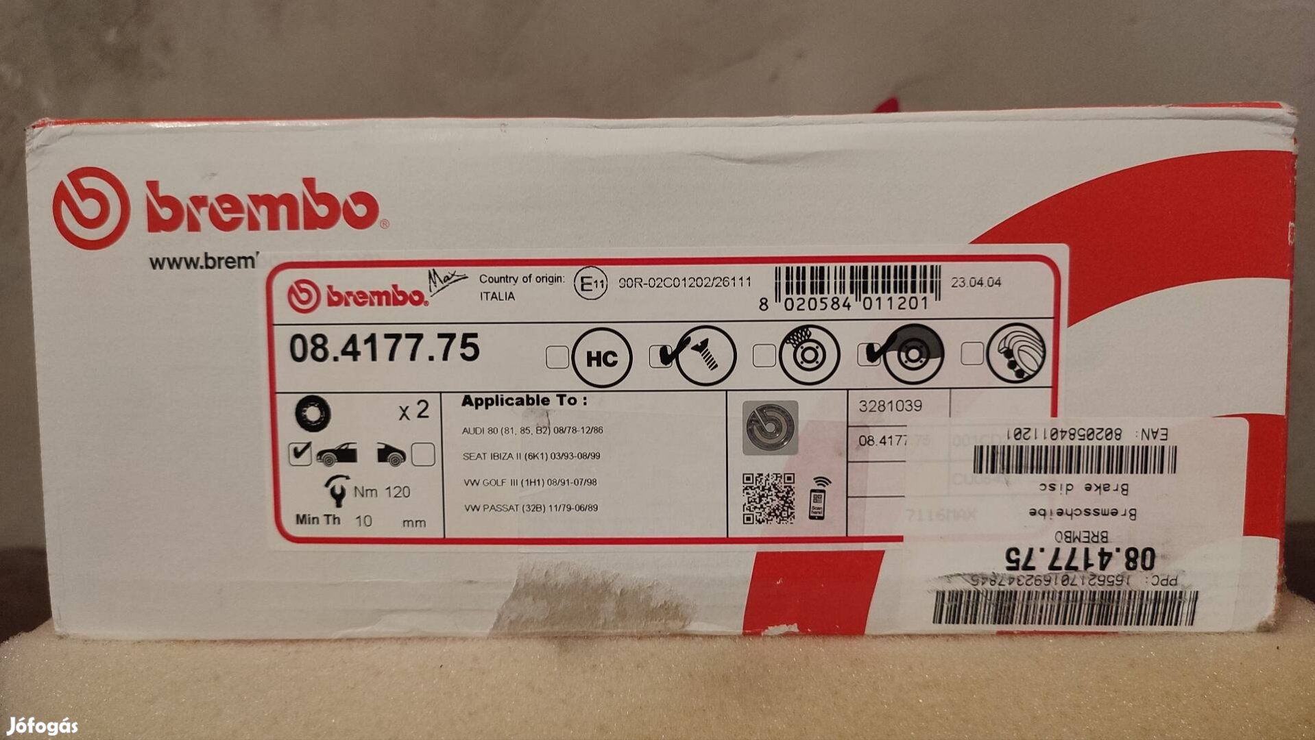 Új Brembo Féktárcsa pár