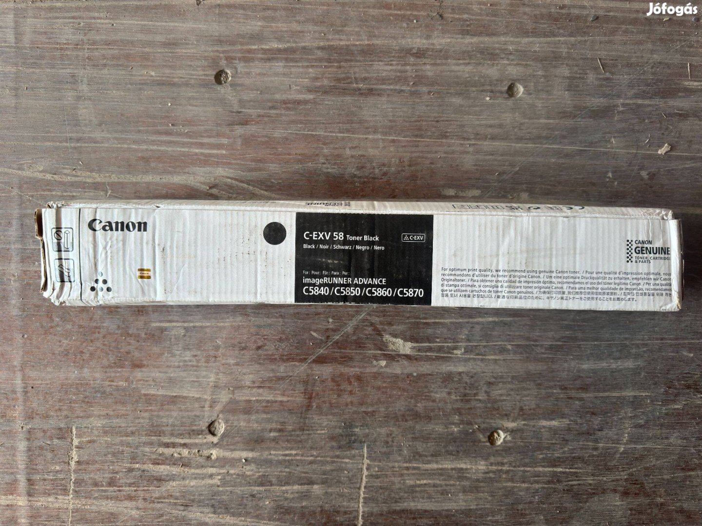 Új Canon C-Exv58BK Eredeti Toner Fekete Lézer Nyomtató Festék C5840