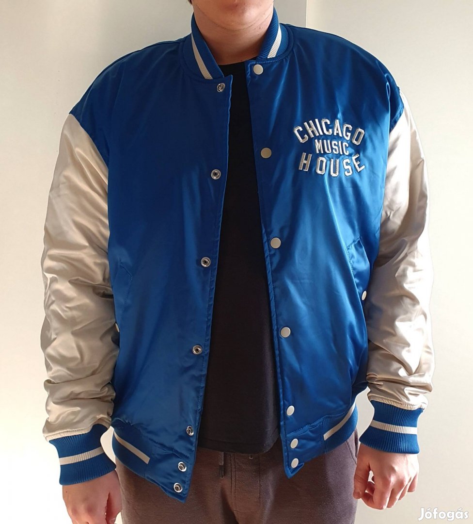 Új Chicago Music House varsity baseball bomber dzseki kabát