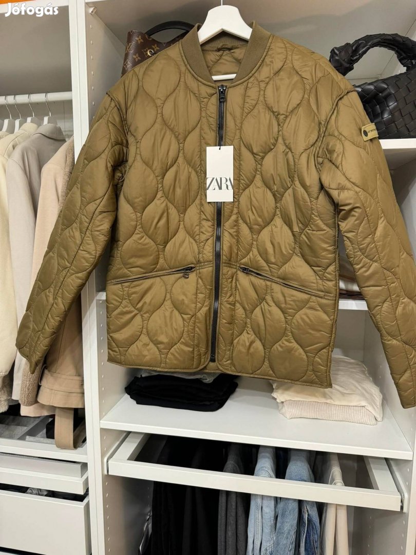 Új Cimkés Férfi Zara Steppelt Bomberdzseki Bomber Dzseki