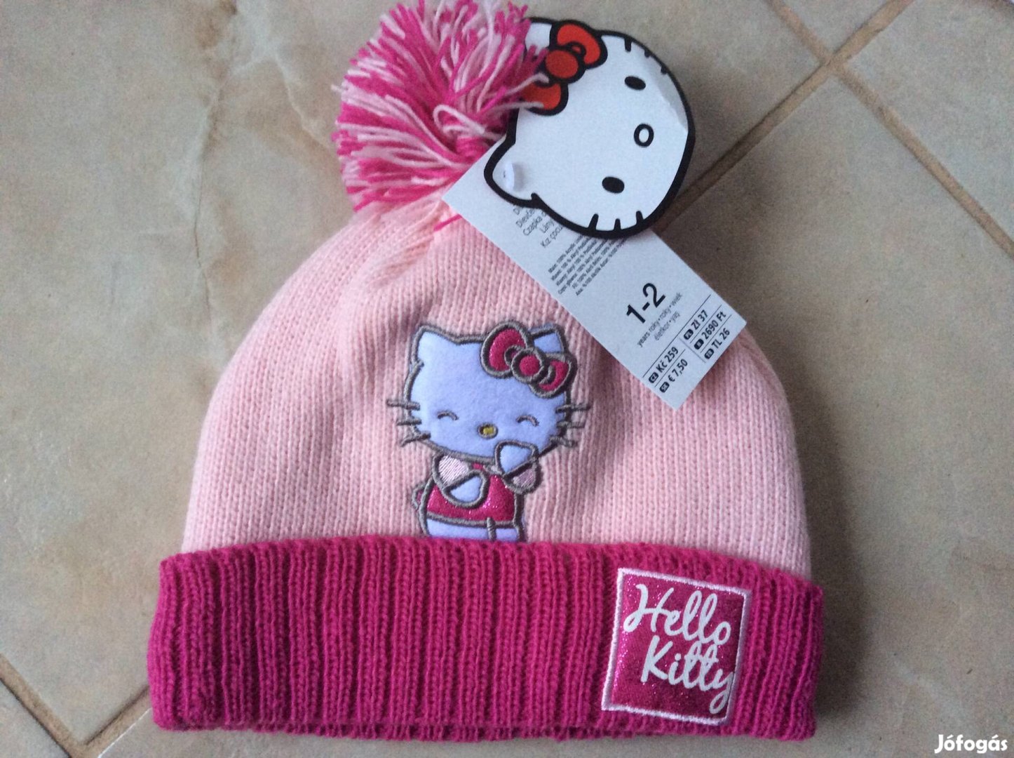 Új Cimkés Hello Kitty téli sapka 1-2 Év télisapka ( Minnie)