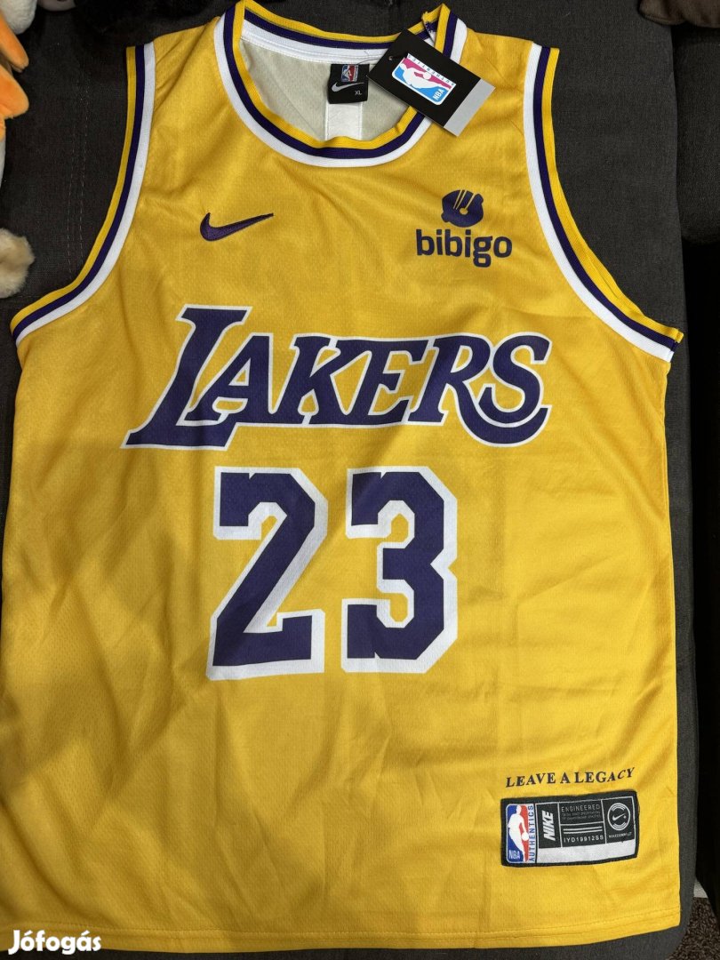 Új Cimkés Lakers XL trikó Nike James 