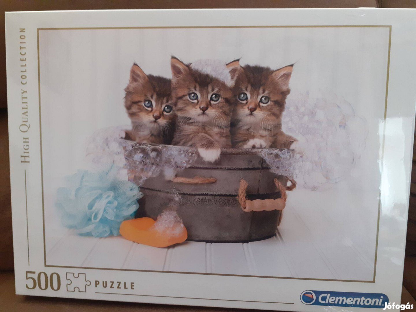 Új Clementoni puzzle kirakó 500 db fürdőző cicák