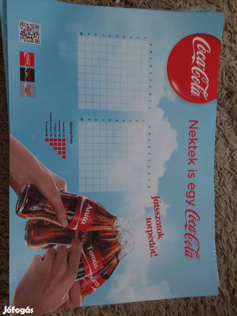 Új Coca-Cola papír alapú tányéralátétek 4 féle