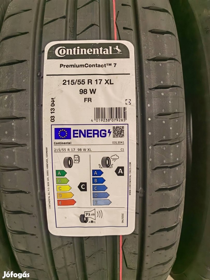 Új Continental Premiumcontact 7 215 55 R17 XL nyári gumi, Újpest
