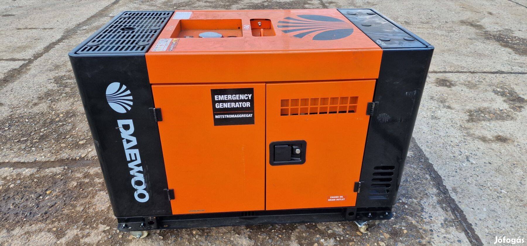 Új Daewoo áramfejlesztő generátor 14 kw eladó