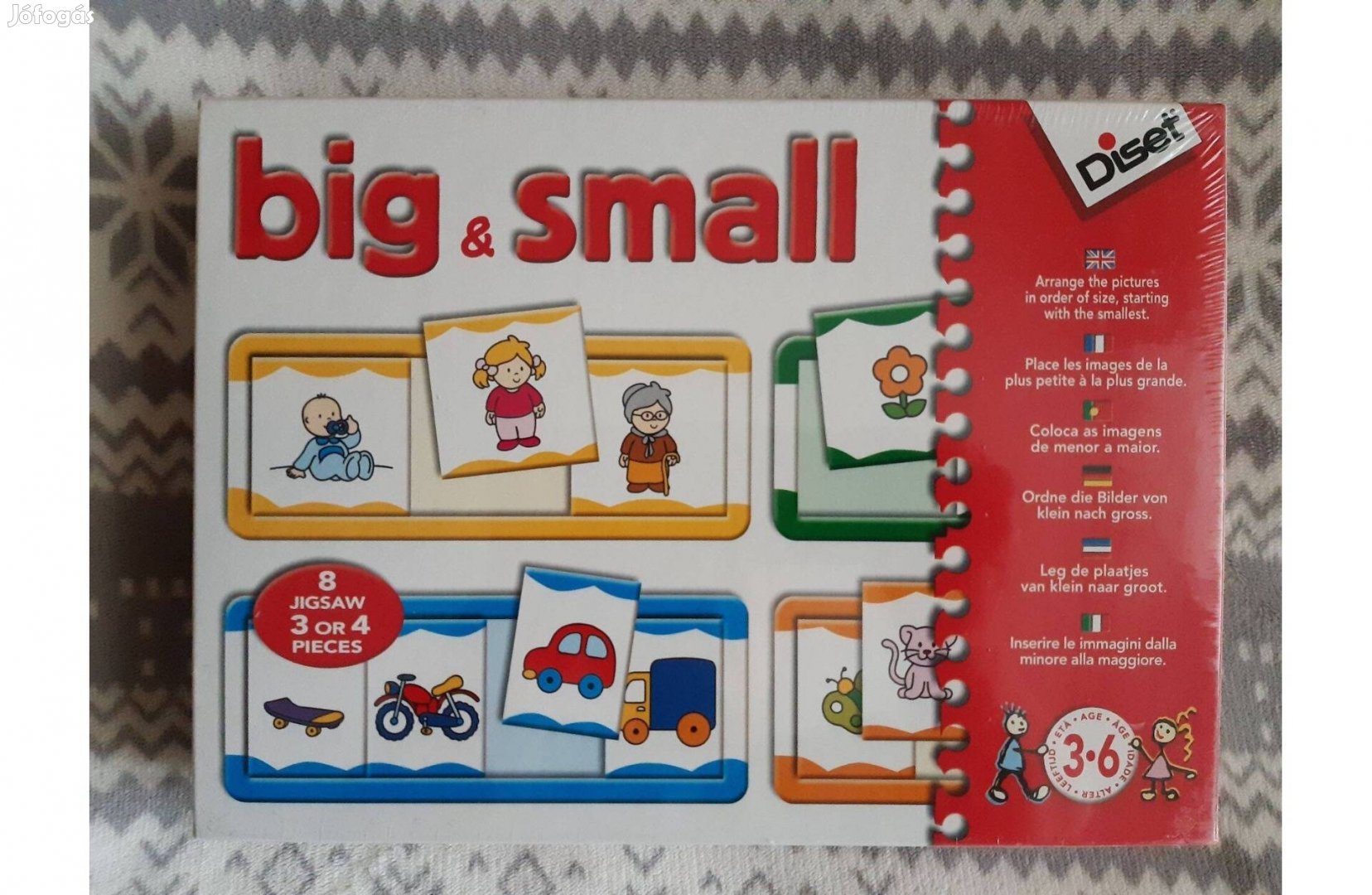 Új Diset Big & Small gyermekfejlesztő játék, puzzle 3-6 éves korig