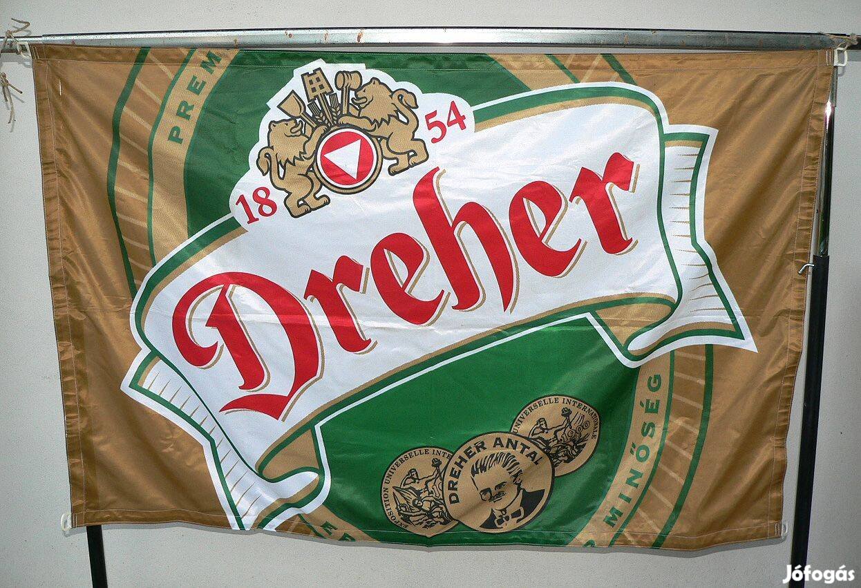 Új Dreher sörös molinó 1,5x1m mérete: 1,5×1m