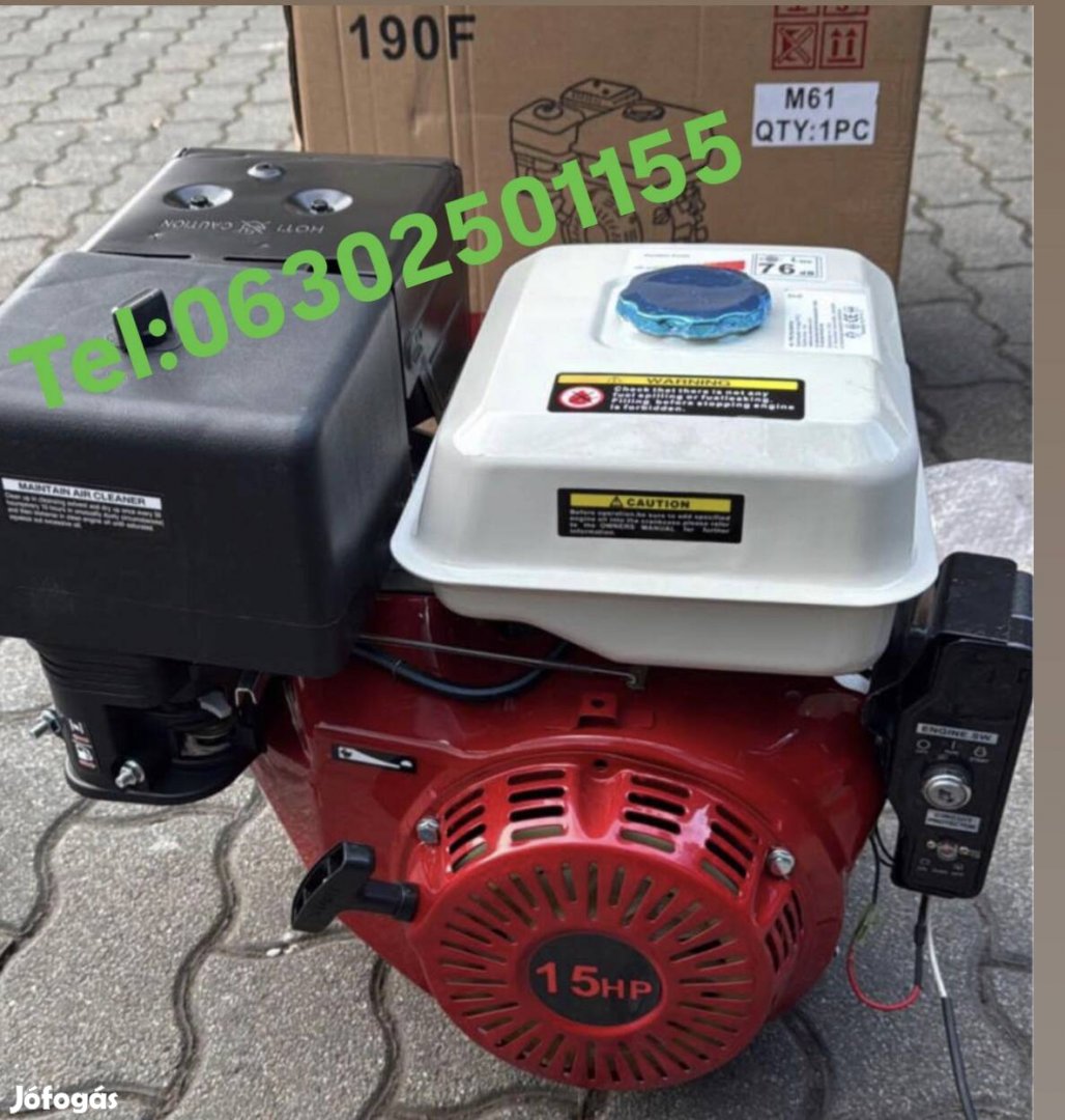 Új EURO Motor 15 HP 190F, OHV benzinmotor - funkcionalitás