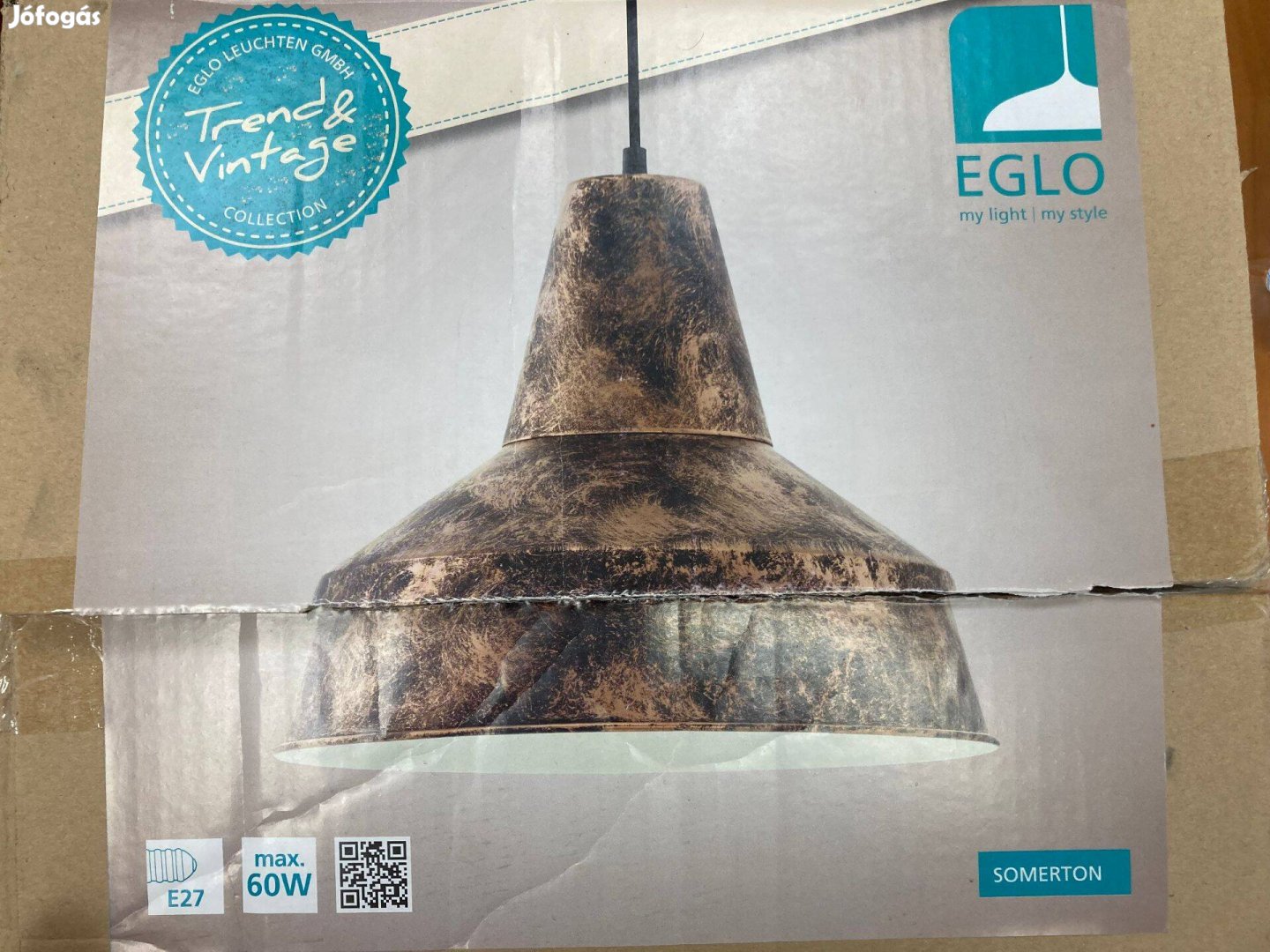 Új Eglo Lux Somerton 49388 vintage lámpa eladó