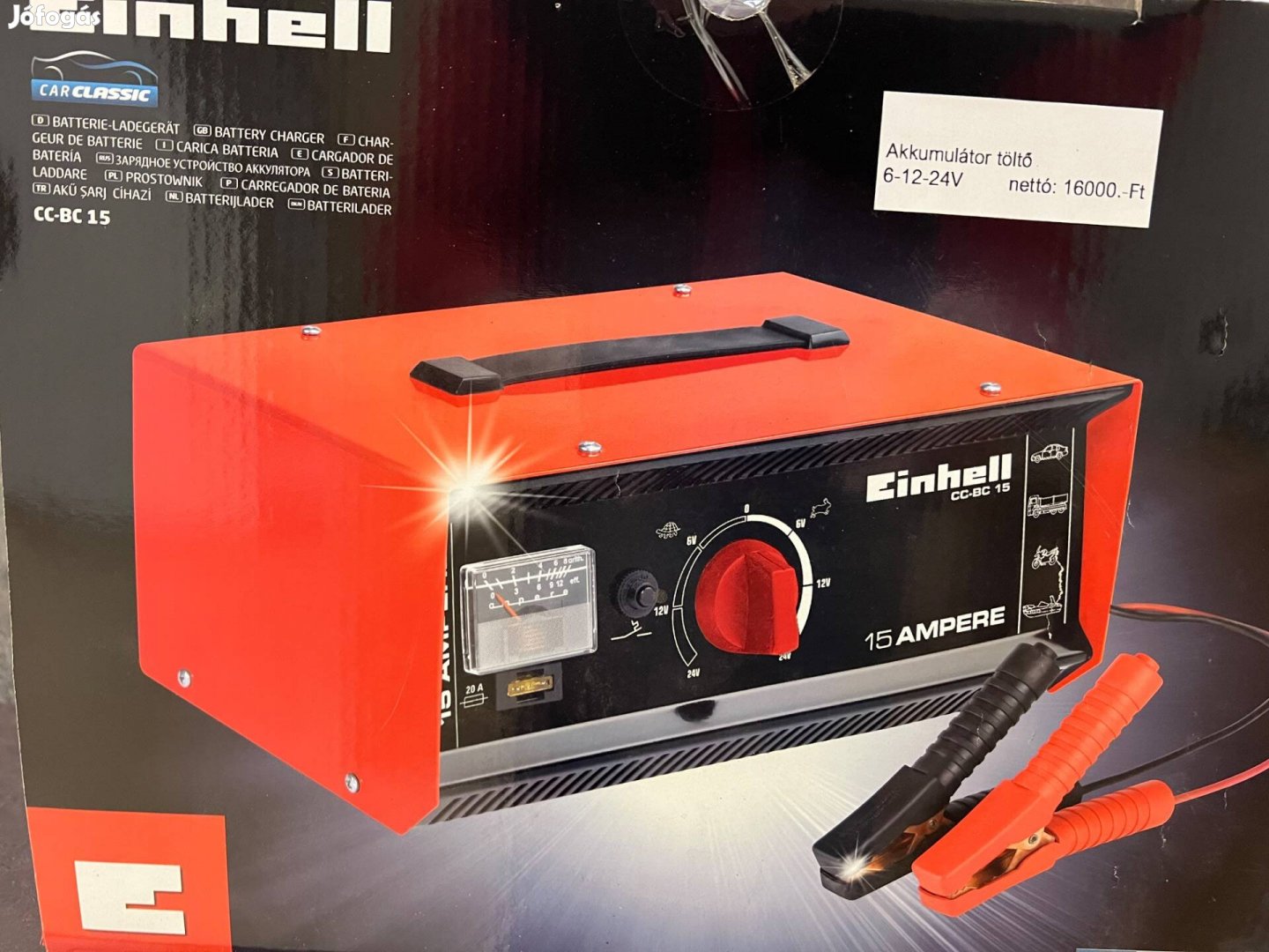 Új Einhell CCC-BC 15 akkumulátor töltő, 6-24V, 15A