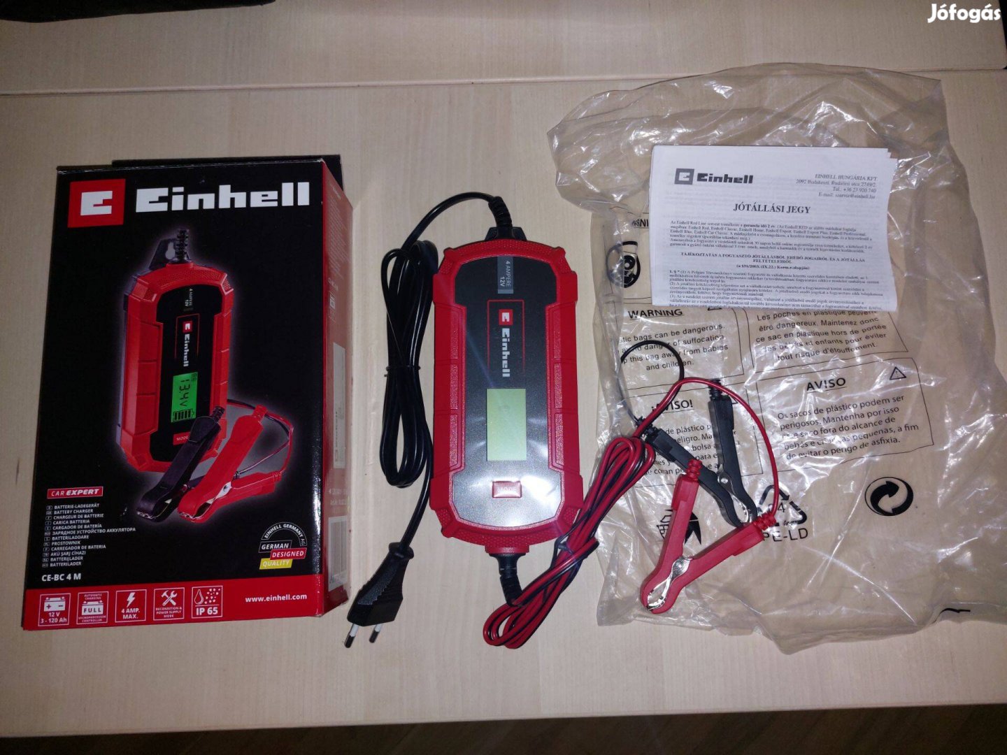 Új Einhell CE-BC 4 M (1002225) 12V akkumulátor töltő IP65