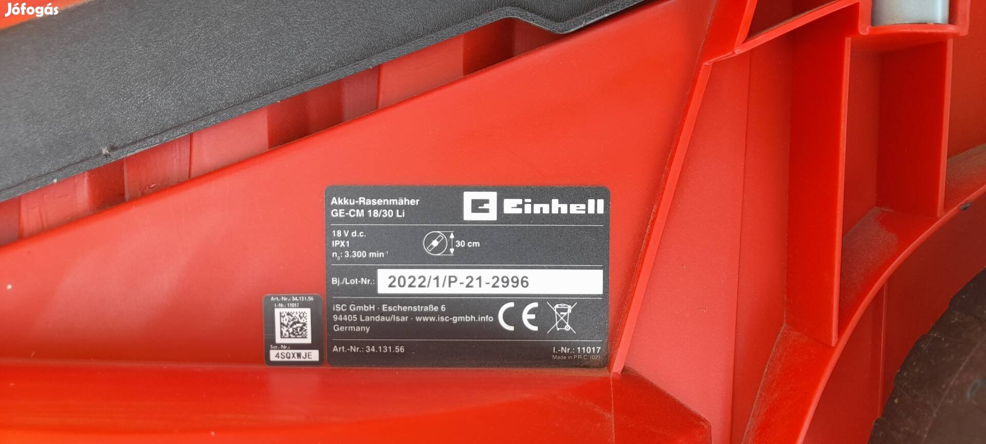 Új Einhell fűnyíró vadiúj akksival eladó