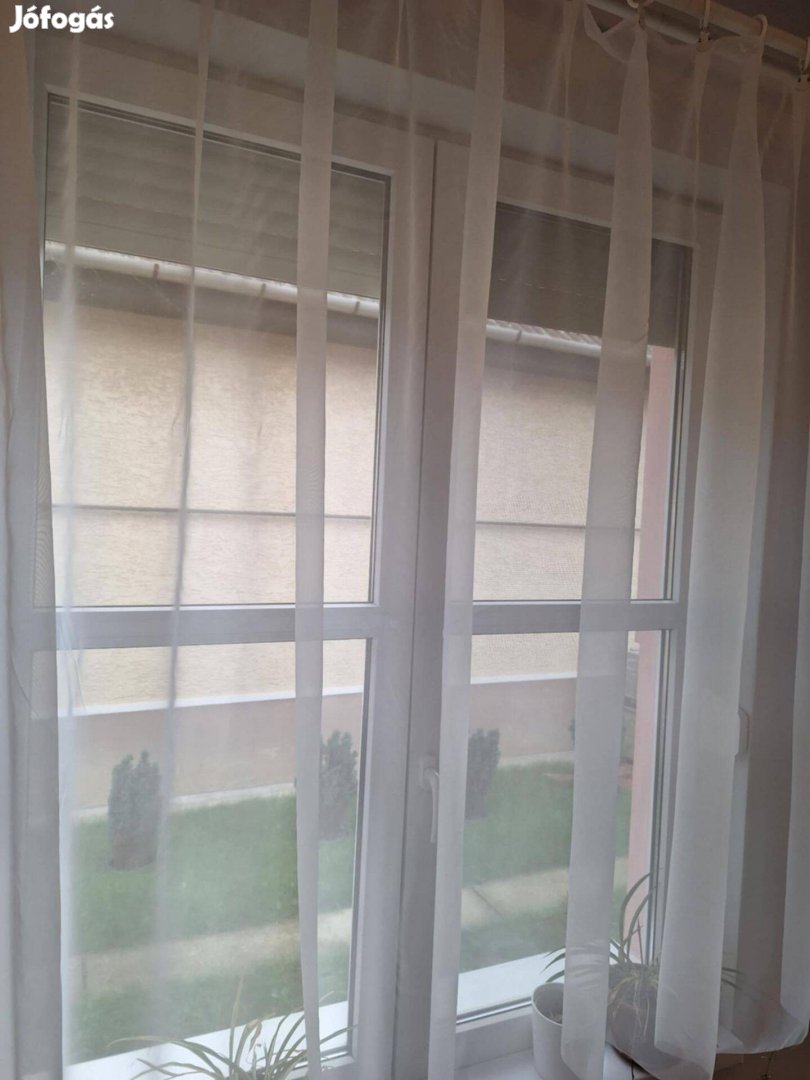 Új Ekrü minta nélküli függöny 340 x 165 cm