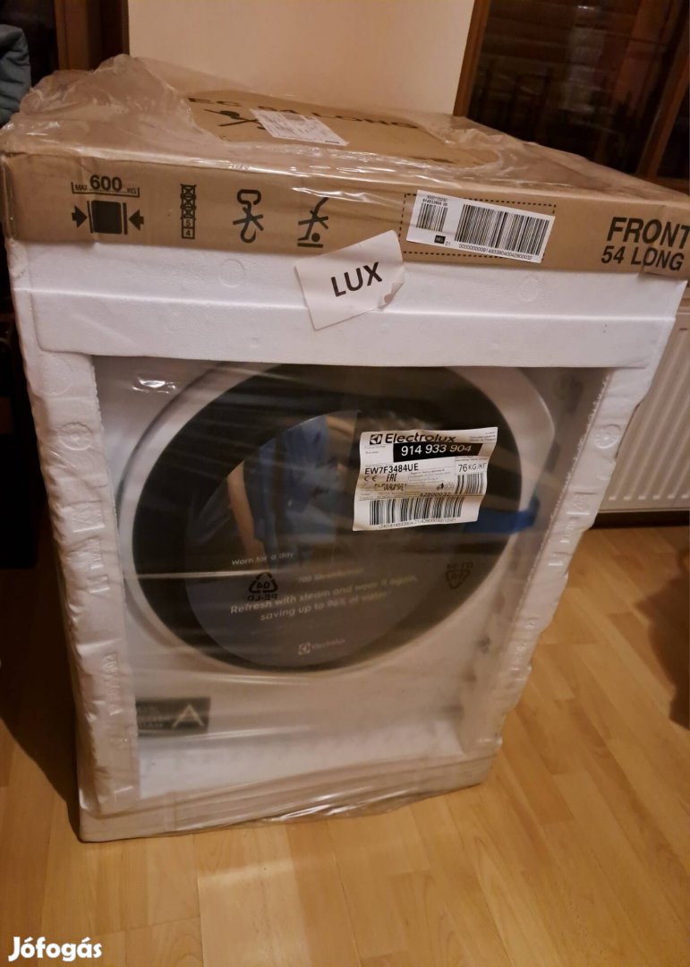 Új Electrolux 8 kg 1400 fordulatos wifis gőz mosógép eladó