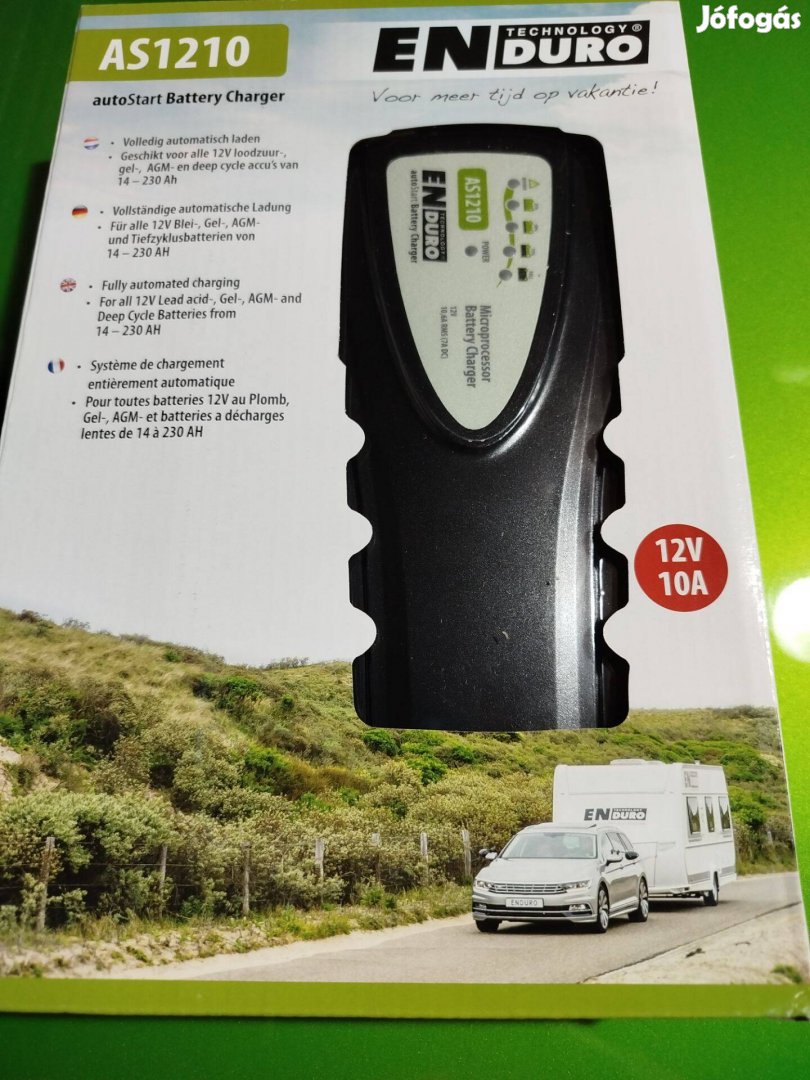 Új Enduro AS1210 intelligens akkutöltő 10A