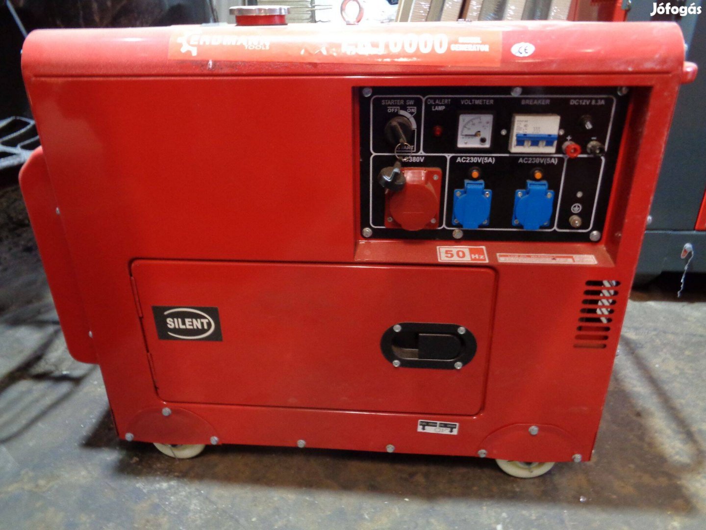 Új Erdmann ER10000 10 Kw-os áramfejlesztő generátor