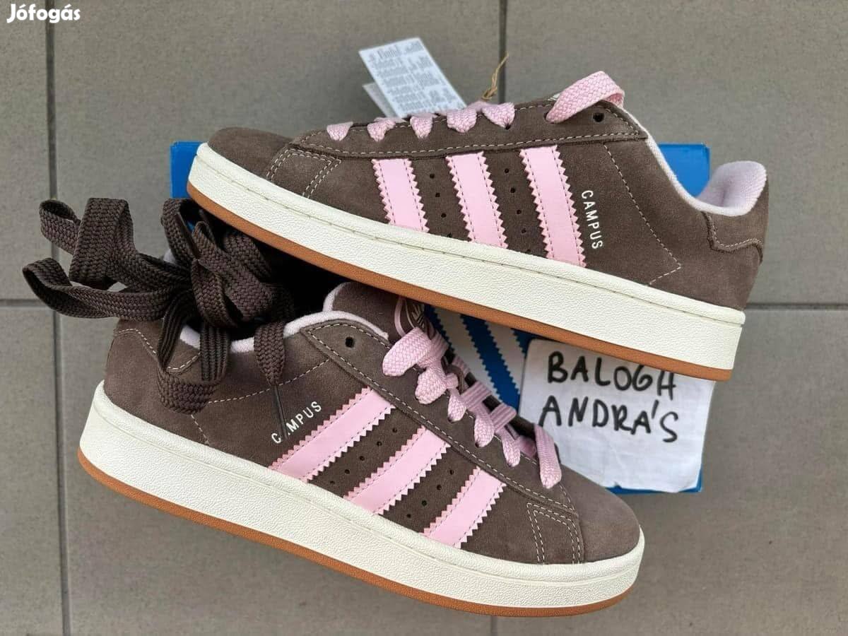 Új Eredeti Adidas 00S "brown-pink"-36-40Eu cipő!