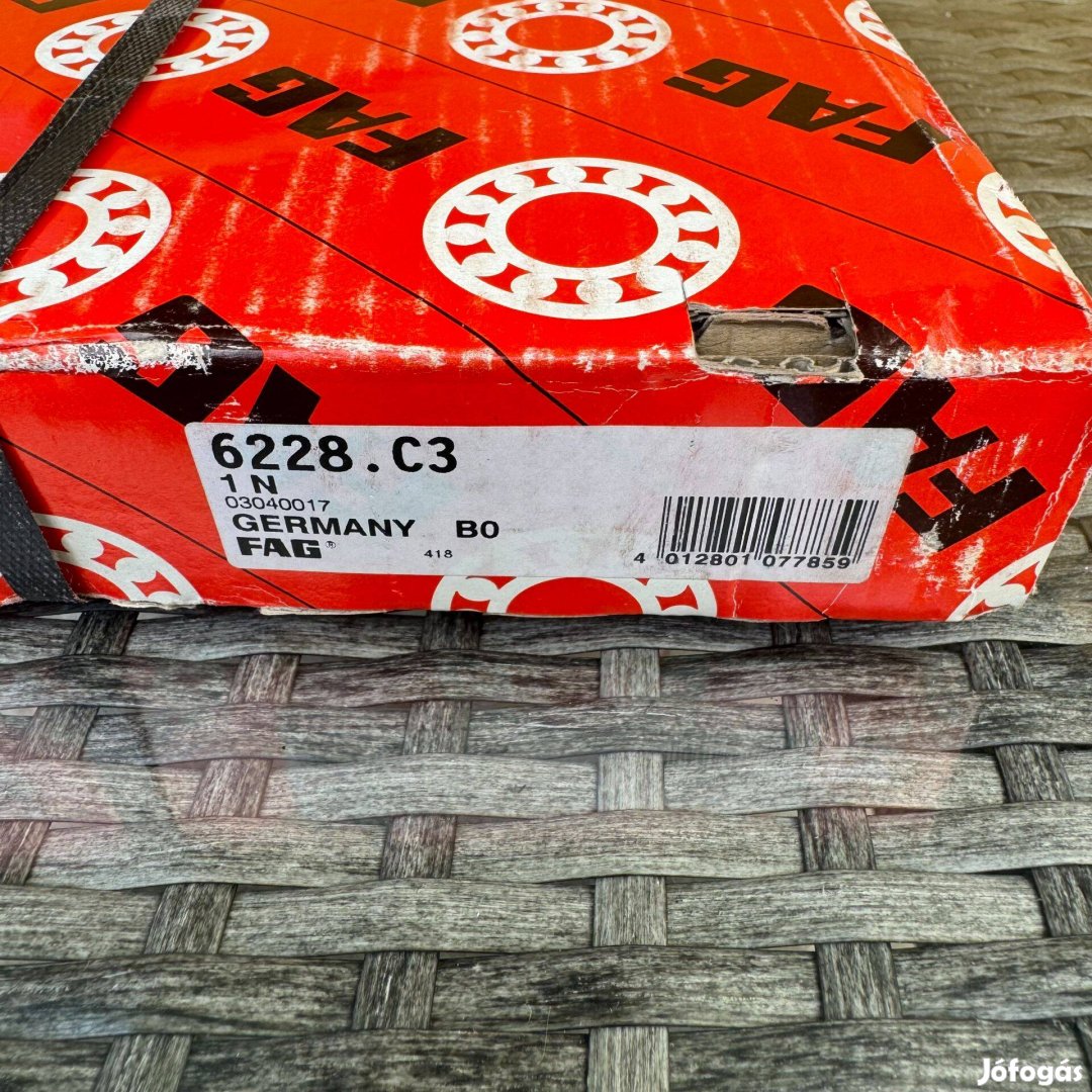 Új FAG Egysoros Mélyhornyú Golyóscsapágy Csapágy 6228-C3