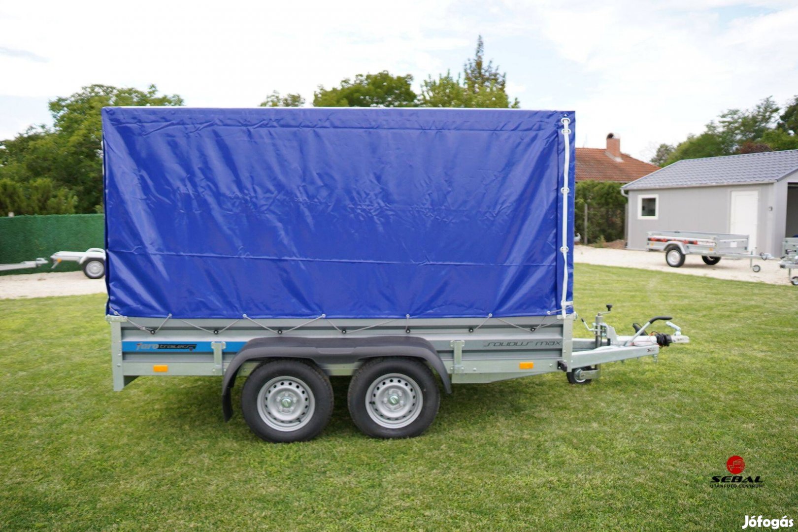 Új Faro fékes ponyvás utánfutó (2700kg) rendszámmal csak 1.769.000 Ft