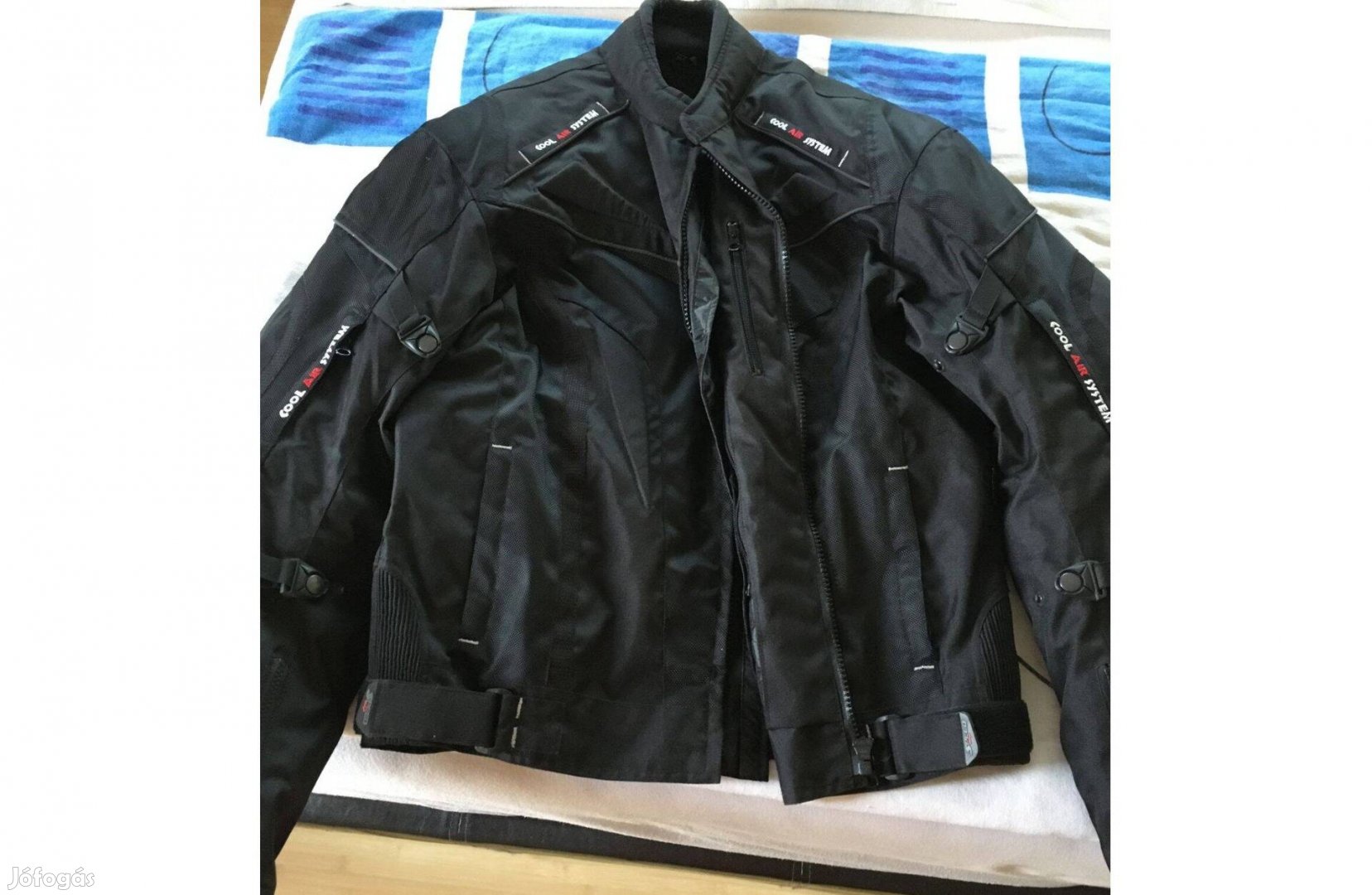 Új Férfi motoros dzseki protektor- fényvisszaverővel eladó