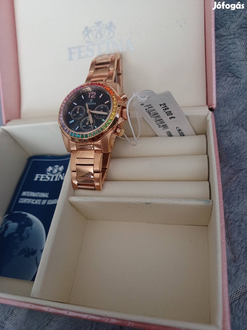 Új Festina F20639/3 rosé acél női karóra 