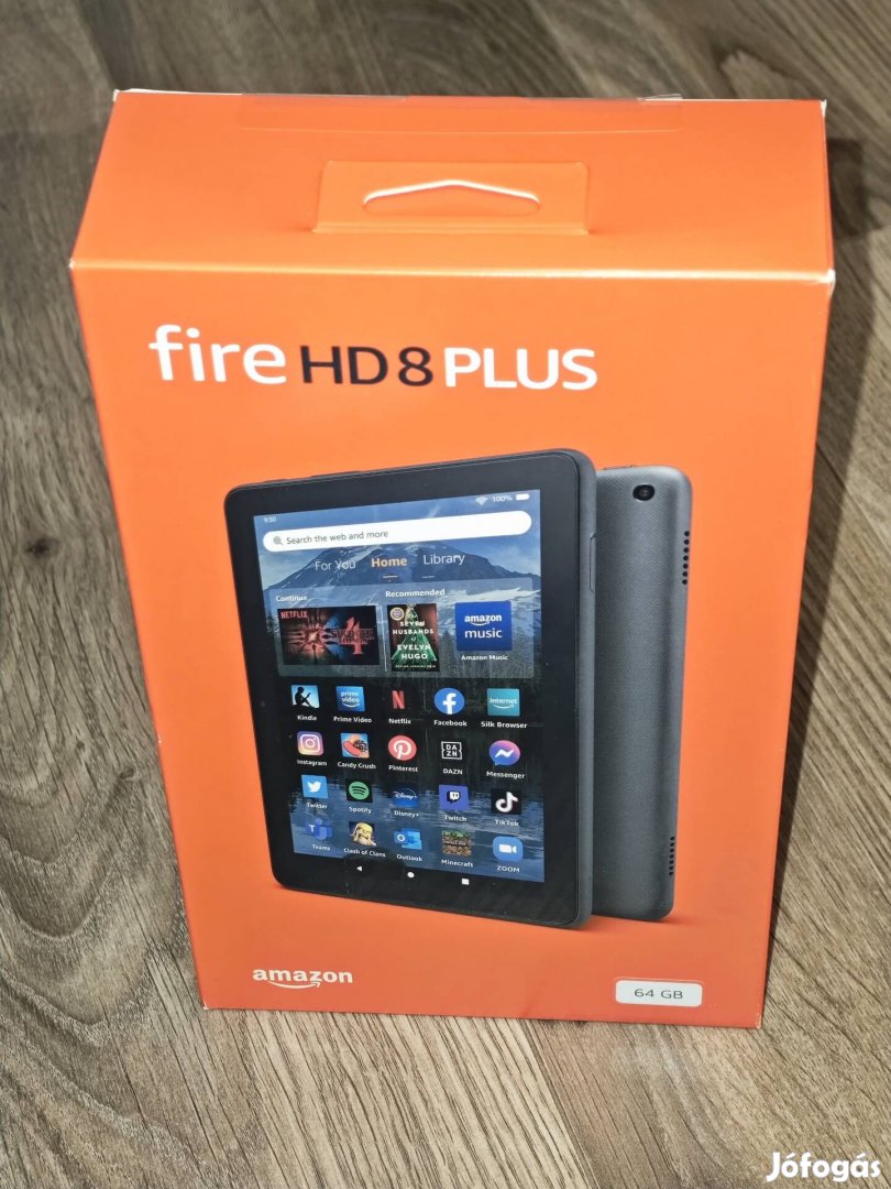 Új Fire HD 8 Plus android tablet 3GB RAM / 64GB (bontatlan, gar.)