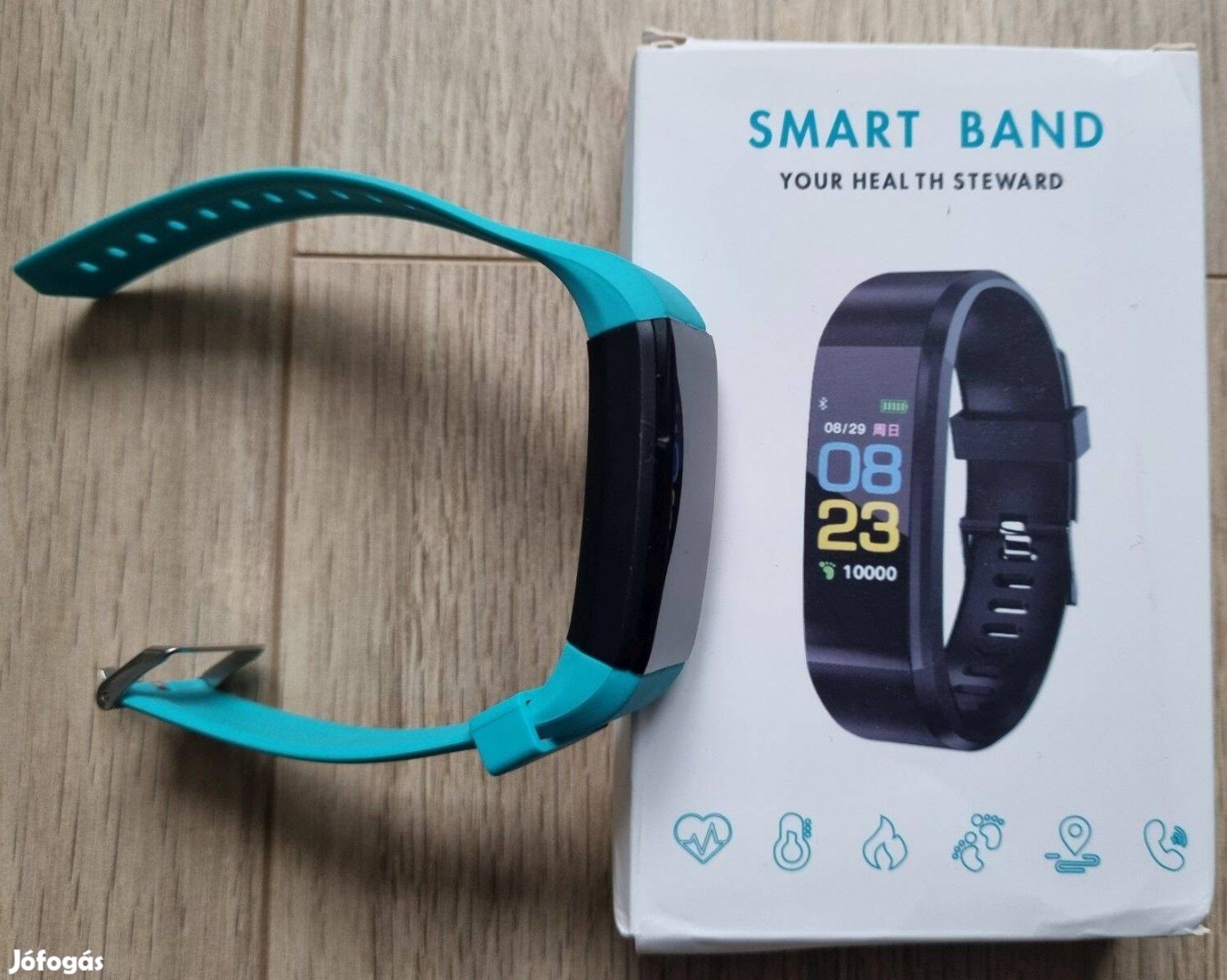 Új Fitness aktivitásmérő karperec okos óra smart watch zöld