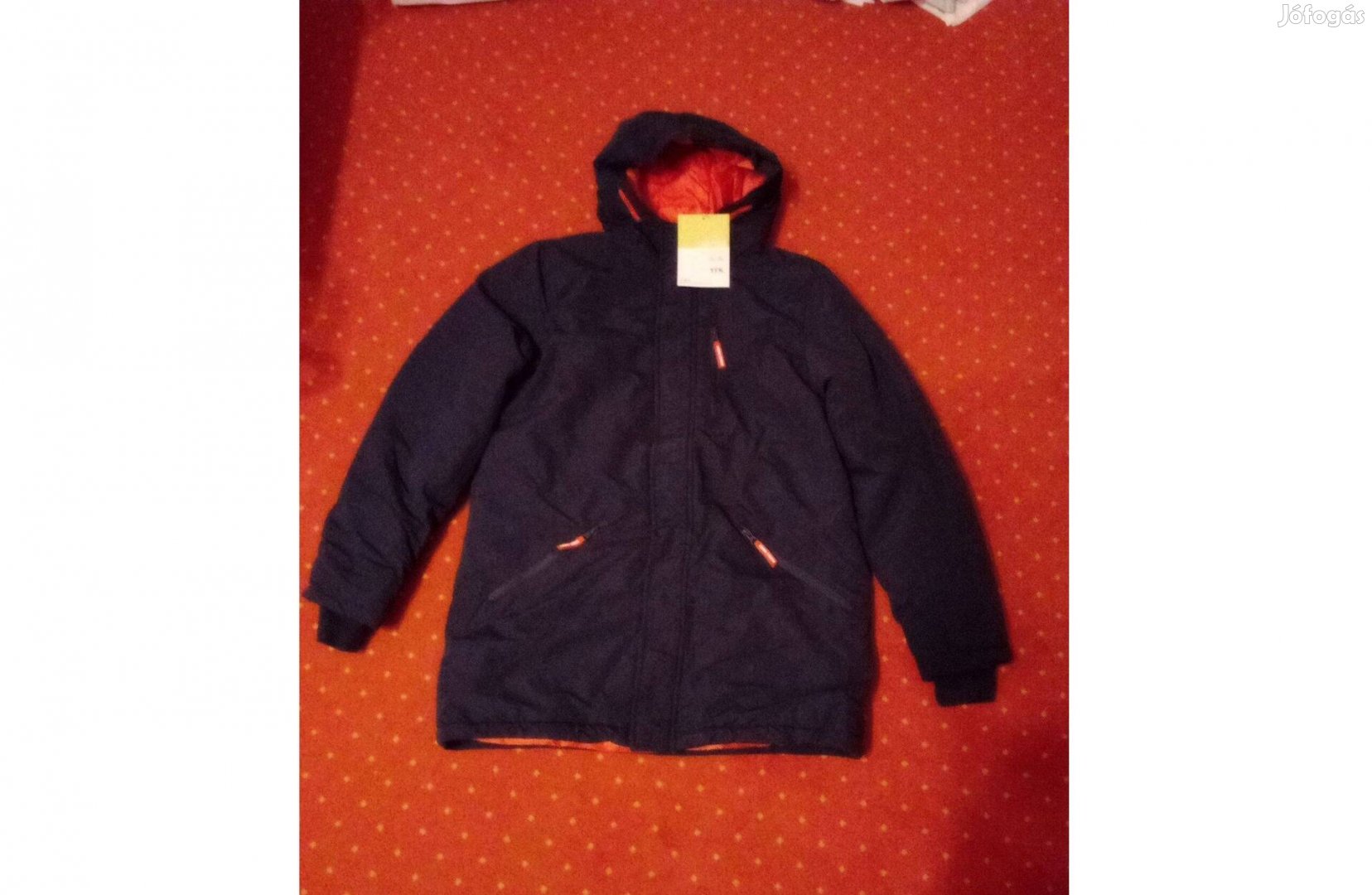 Új Fiú sötétkék télikabát dzseki 158 164