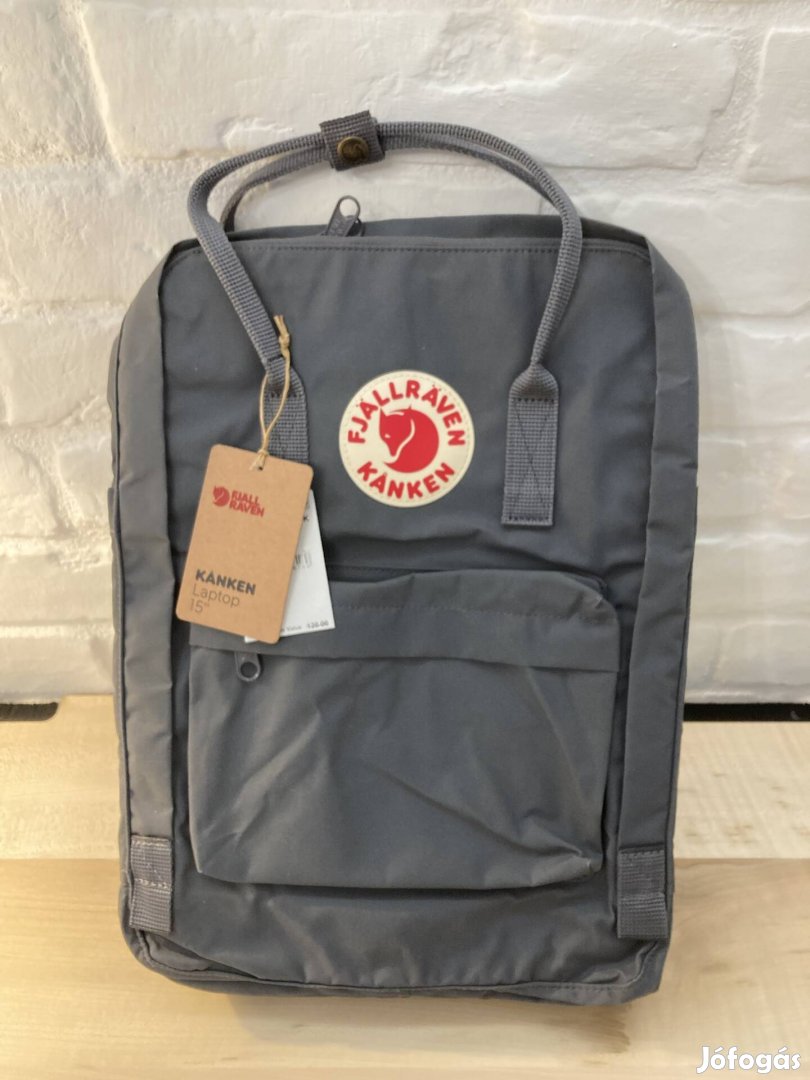 Új Fjallraven Kanken laptop 15" táska hátizsák (szürke)