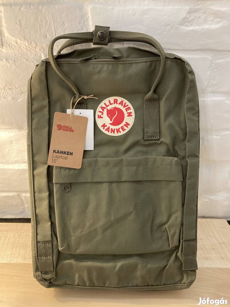 Új Fjallraven Kanken laptop 15" táska hátizsák (zöld)