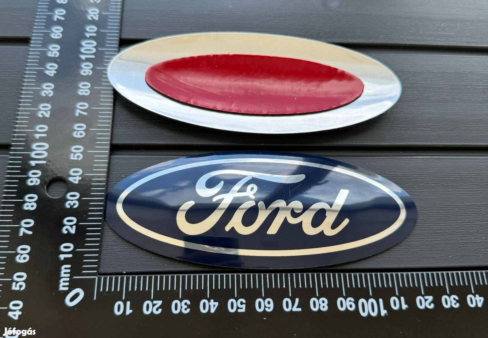 Új Ford 125mm JEL Logo Embléma Felirat Kiegészítő Matrica Ívelt