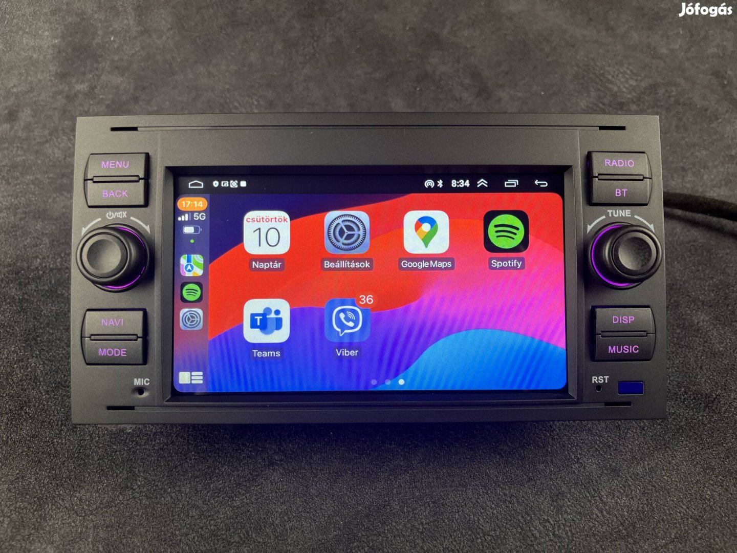 Új Ford Fiesta Fekete Kocka Android Navigációs multimédia Carplay